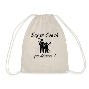 Super Coach qui Déchire - Sac de sport léger - nature - Devant