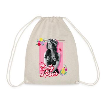 Emily In Paris Emily Noir Blanc Tableau Fleurs - Sac de sport léger - nature - Devant