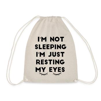I'm not sleeping I'm just resting my eyes - Drawstring Bag - nature - Front