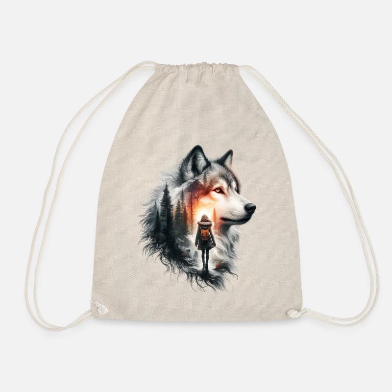 Wolf 2 - Turnbeutel - Natur