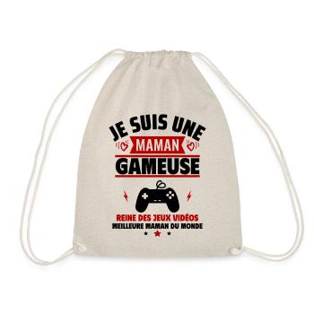 Je suis une maman gameuse, cadeau fête des mères - Sac de sport léger - nature - Devant