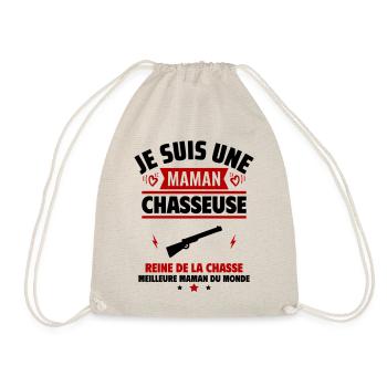 Je suis une maman chasseuse, cadeau fête des mères - Sac de sport léger - nature - Devant