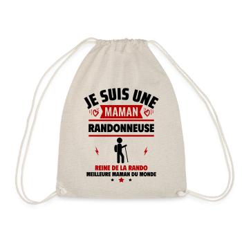 Je suis une maman randonneuse, fête des mères - Sac de sport léger - nature - Devant
