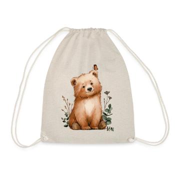 Ours avec papillon - Sac de sport léger - nature - Devant