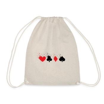 Poker - Turnbeutel - Natur - Vorne