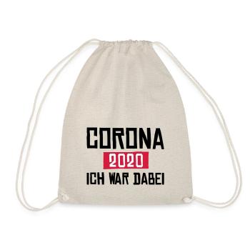 Corona 2020 ich war dabei - Turnbeutel - Natur - Vorne
