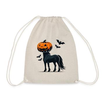 Cheval à tête de citrouille attendant Halloween - Sac de sport léger - nature - Devant