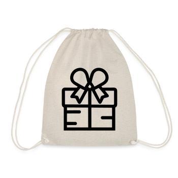 Geschenk-Icon-Box - Turnbeutel - Natur - Vorne