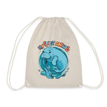 Dugong My Spirit Animal I Love Manatees - Drawstring Bag - nature - Front