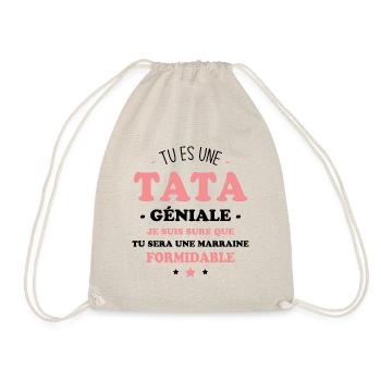Une tata géniale et une marraine formidable - Sac de sport léger - nature - Devant