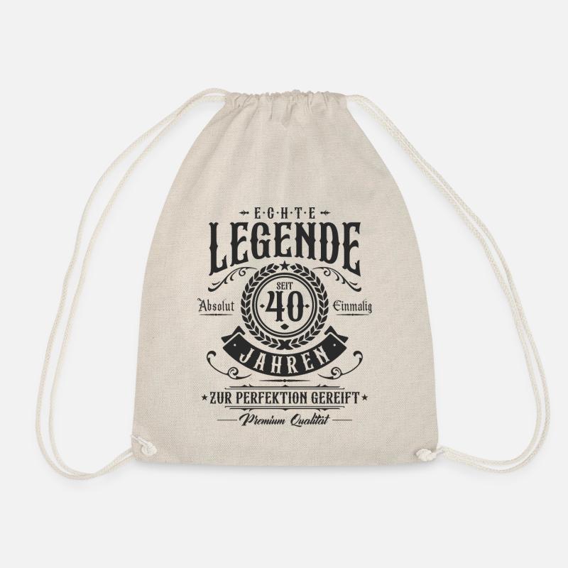 40 Geburtstag Legende 40 Jahre Geschenk - Turnbeutel - Natur