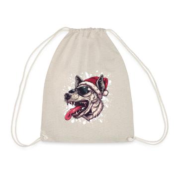 Hyène Noël drôle - Sac de sport léger - nature - Devant
