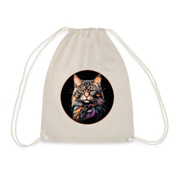 California Spangled Cat Katze in Aquarell - Turnbeutel - Natur - Vorne