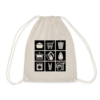 Cleaning Symbols - Drawstring Bag - nature - Front