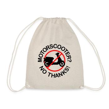 Motor Scooter? No Thanks! (2-colored) - Drawstring Bag - nature - Front