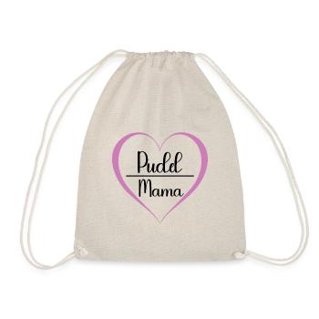 Pudel Mama Herz - Turnbeutel - Natur - Vorne