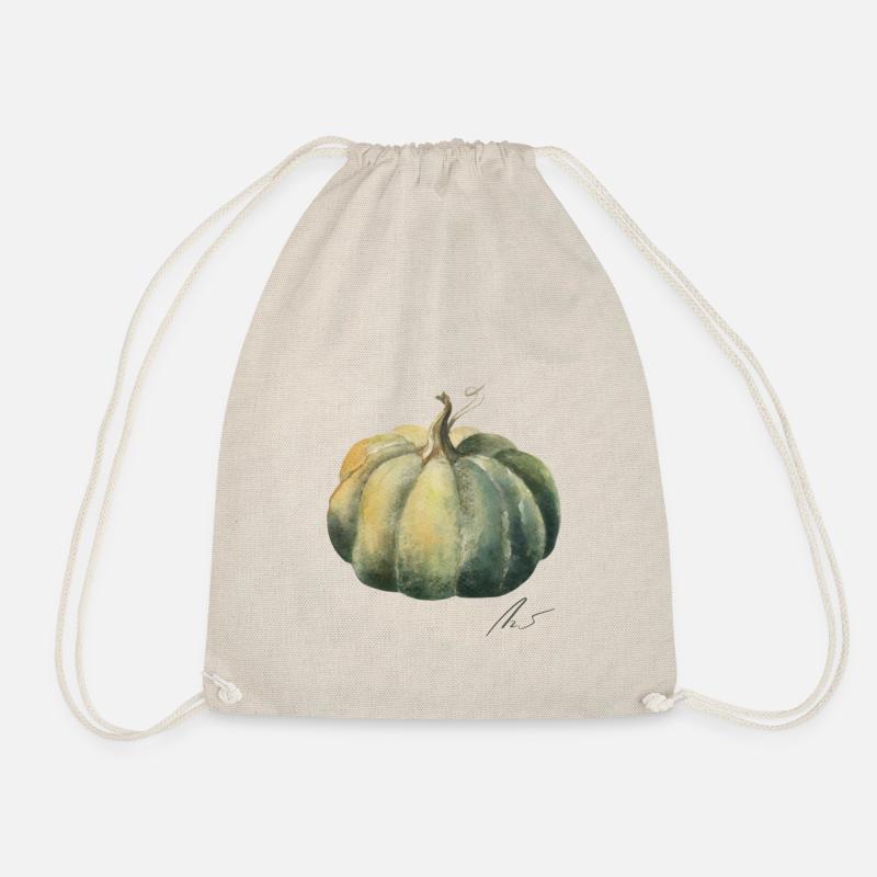 Harvest Moon Pumpkin - Drawstring Bag - nature