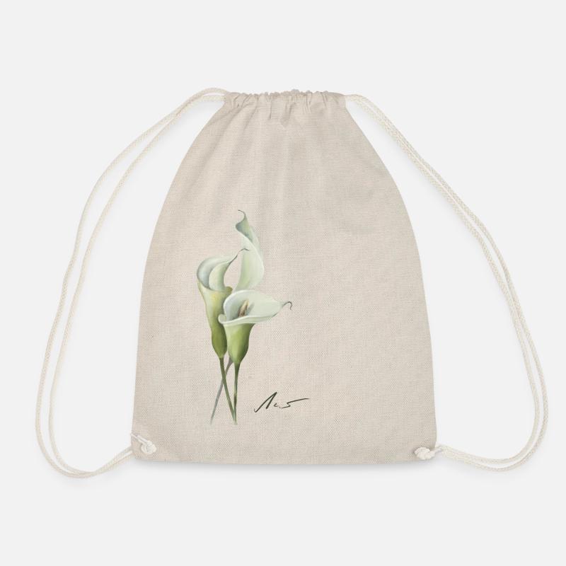 Calla-Lilien Aquarelle - Turnbeutel - Natur