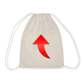 Arrow red - Drawstring Bag - nature - Front