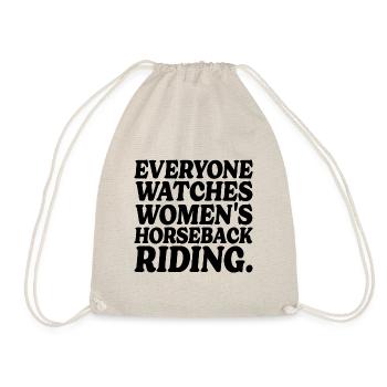 Humor Sport Women's Riding - Drawstring Bag - nature - Front
