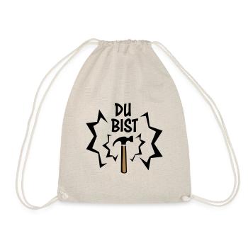 Du bist Hammer - Geschenkidee Handwerker - Bastler - Turnbeutel - Natur - Vorne