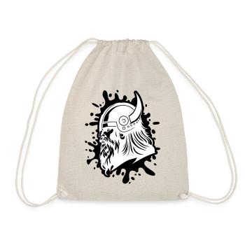 Viking Head Viking Warrior - Drawstring Bag - nature - Front