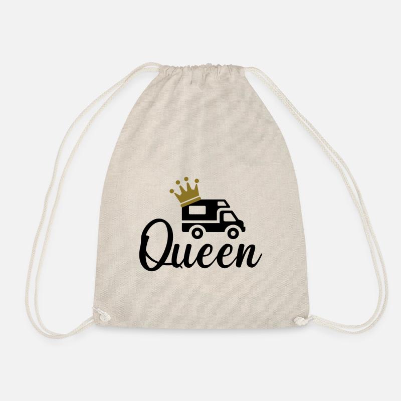 Camping Queen Camper Wohnmobil - Turnbeutel - Natur