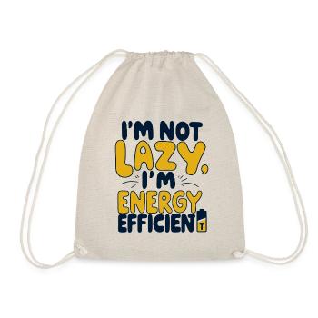Energy-efficient instead of lazy - Drawstring Bag - nature - Front