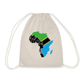 Tansania Tansanische Flagge Afrika Ethnic Souvenir - Turnbeutel - Natur - Vorne