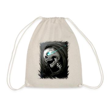Totenkopf Halloween Tot Grim Reaper Sensenmann - Turnbeutel - Natur - Vorne