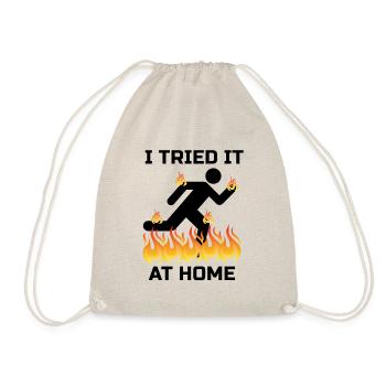 I Tried It At Home Experiment Unfall Geschenk - Turnbeutel - Natur - Vorne