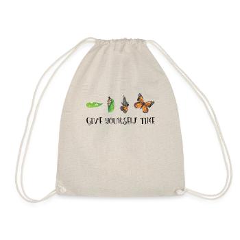 Chemise d'inspiration papillon chenille de motivation - Sac de sport léger - nature - Devant