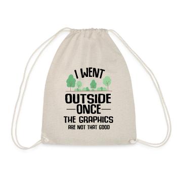 Cadeau de blague résolution de rupture graphique Gamer Outdoors - Sac de sport léger - nature - Devant