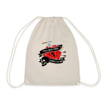 Gamer RPG Dungeon Cube Tabletop Funny Gift - Drawstring Bag - nature - Front