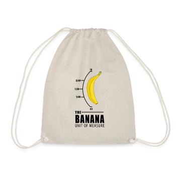 Banane Maßeinheit Gelb Nerd lustiges Geschenk - Turnbeutel - Natur - Vorne
