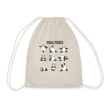 Panda Yoga Bear Buddhism Poses Zen Yang Gifts - Drawstring Bag - nature - Front