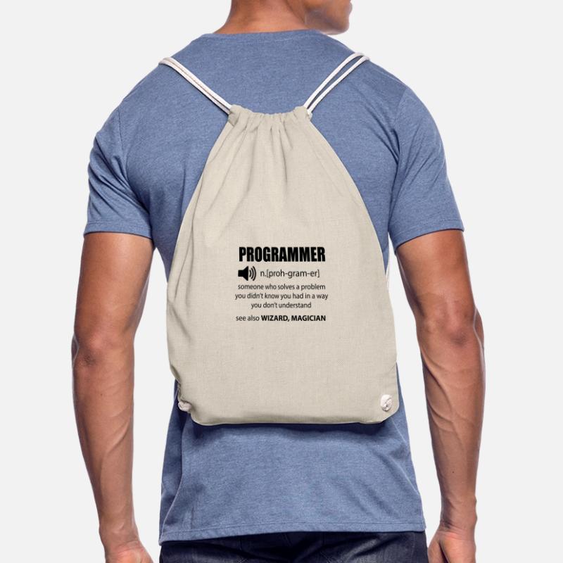 Code Programmer Dictionary Developer Gift Drawstring Bag