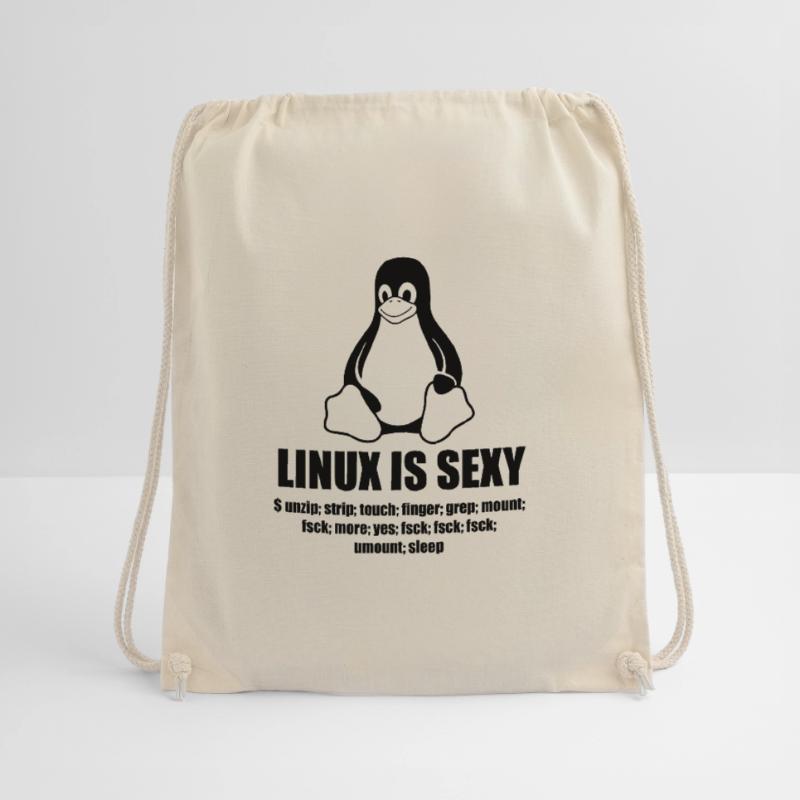 Linux Root SUDO Unix Shell Sexy funny gift Drawstring Bag
