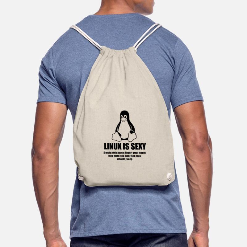 Linux Root SUDO Unix Shell Sexy funny gift Drawstring Bag