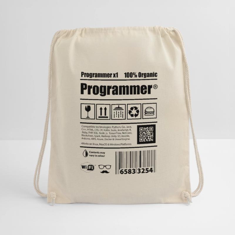 Coder Programmierer Koffein Entwickler Geschenk Turnbeutel