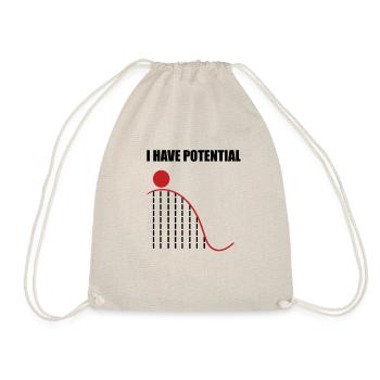 Physik Nerd Wortspiel Mathe Potenzial Geschenke - Turnbeutel - Natur - Vorne
