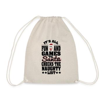 Liste de cadeaux de Noël laids anti Noël - Sac de sport léger - nature - Devant