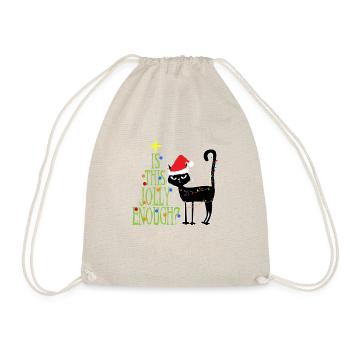 Anti Noël chat Ugly Christmas Cadeaux - Sac de sport léger - nature - Devant