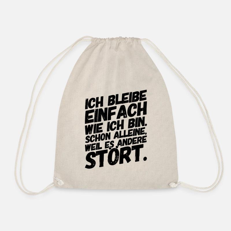 Lustiger Spruch Wie ich bin - Turnbeutel - Natur