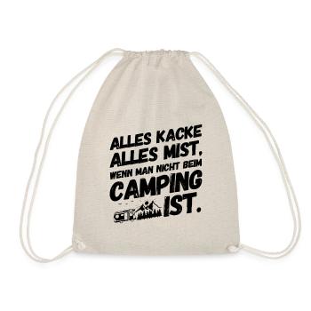 Camper Camping Campen Gedicht II - Turnbeutel - Natur - Vorne