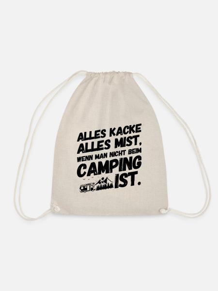 Camper Camping Campen Gedicht II - Turnbeutel - Natur
