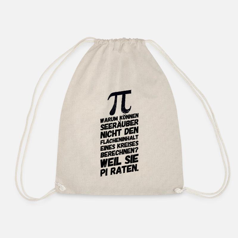Pi Mathe Mathemaik Witz Spruch - Turnbeutel - Natur