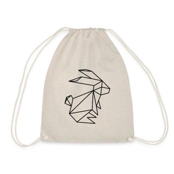 Rabbit polygon - Drawstring Bag - nature - Front