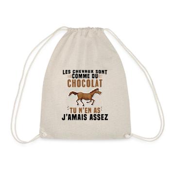 Les chevaux sont comme du chocolat - Sac de sport léger - nature - Devant