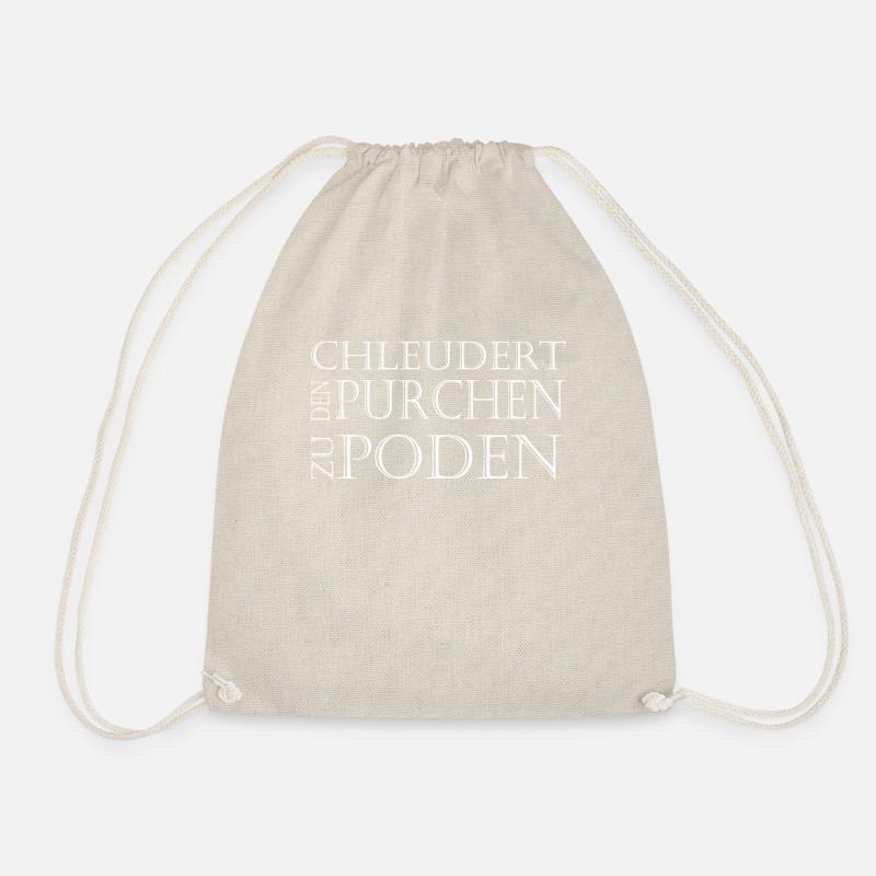 Throw the Purchen to Poden! - Drawstring Bag - nature